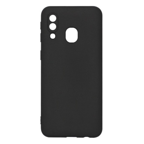 Capa de Silicone com Moldura de Câmera para Samsung Galaxy A40 Preto